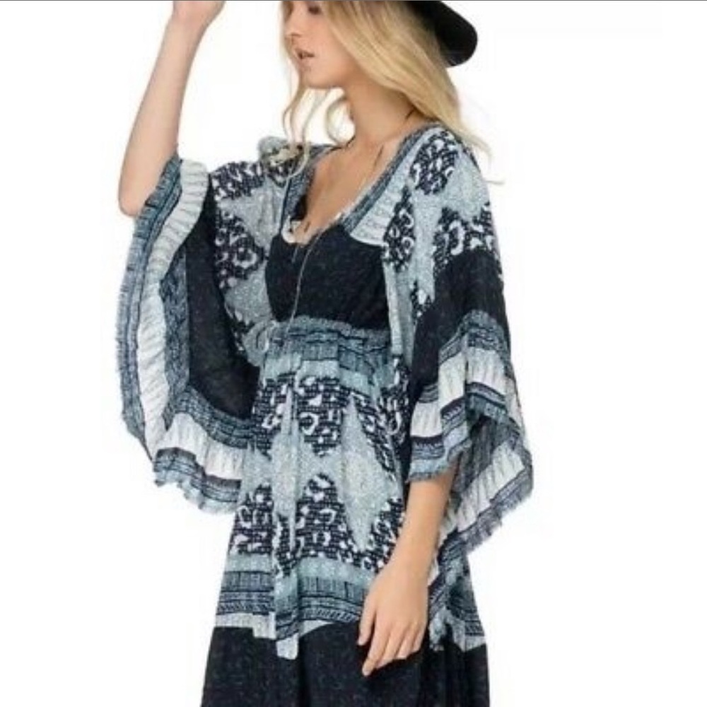 Free People “Heart of Gold” indigo dress